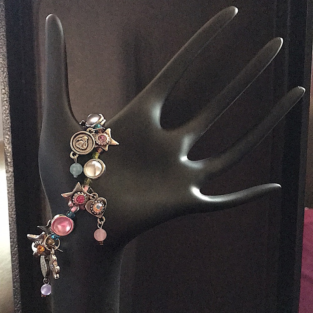 Cookie Lee Crystal Charm Bracelet